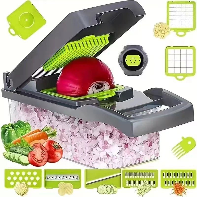 Multifunctional Vegetable Chopper Kitchen Dicer, Grater & Shredder Set