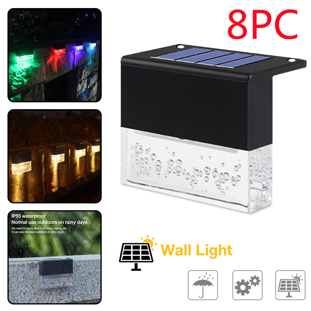 Waterproof RGB LED Solar Step & Fence Light Outdoor Garden Lighting