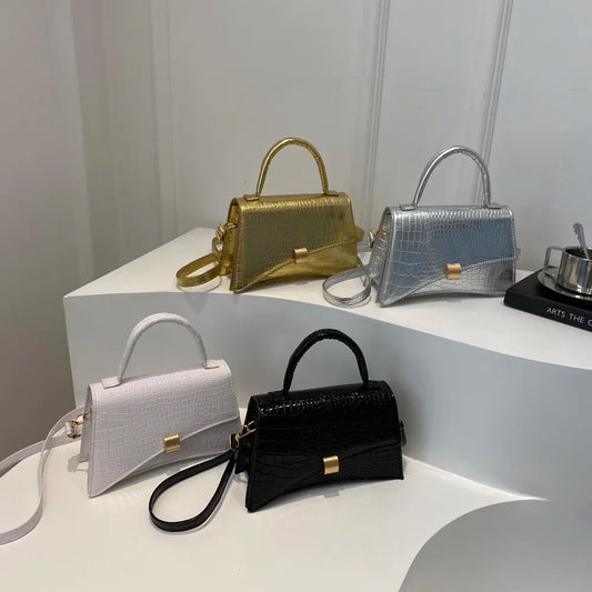 Solid Color PU Leather Handbag