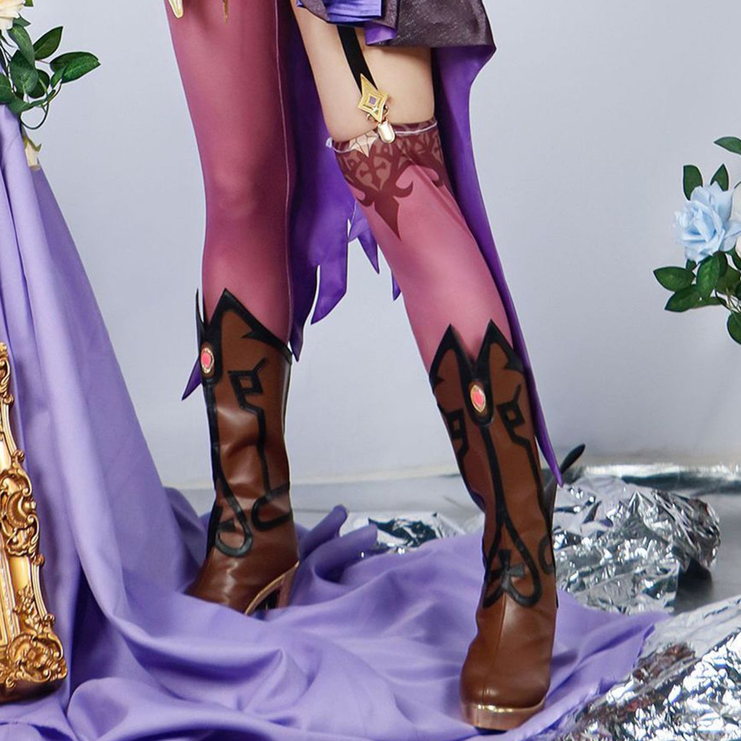 Genshin Impact Fischl Cosplay Guilty Breaking Imperial Daughter Matching Shoes