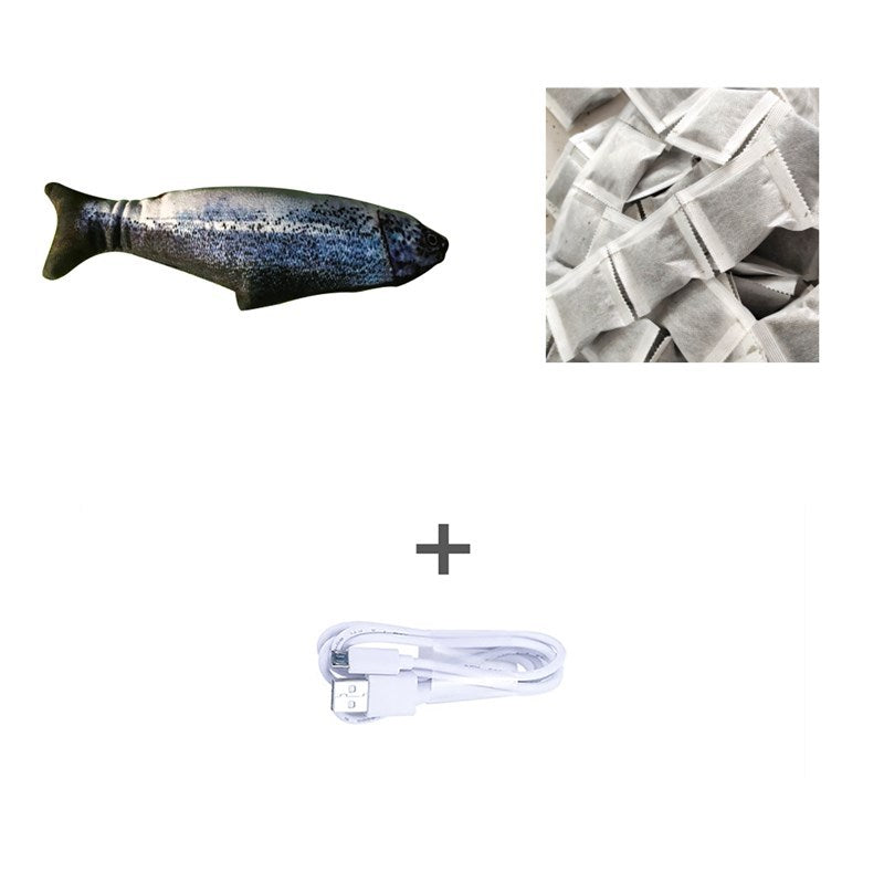 Electric Jumping Fish Simulation Toy for Cats Without Catnip