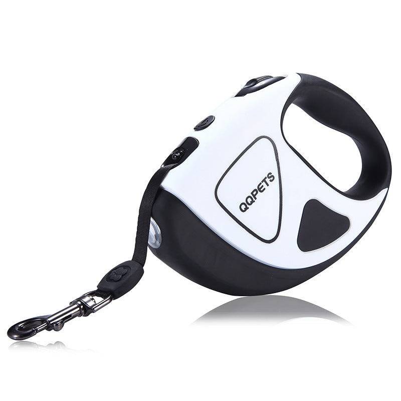 Retractable Dog Leash with LED Light – Automatic Pet Walking Rope for Night Safety