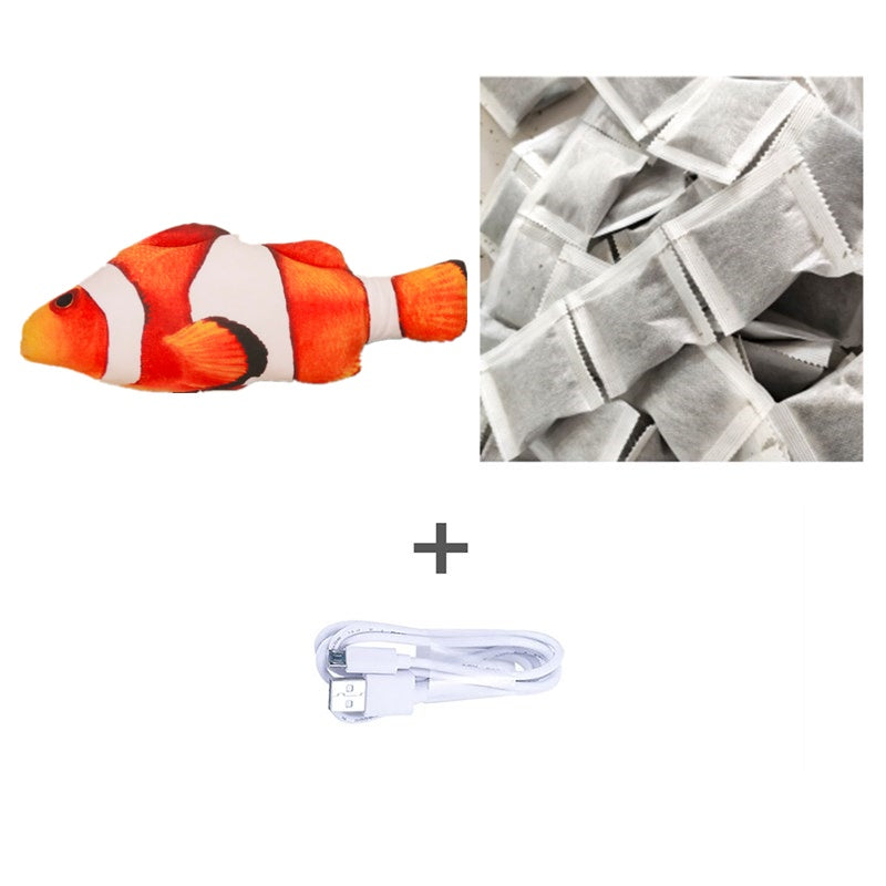 Electric Jumping Fish Simulation Toy for Cats Without Catnip