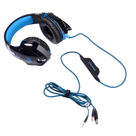 Heavy Bass Gaming Headset with Microphone | Noise Reduction Over-Ear Headphones