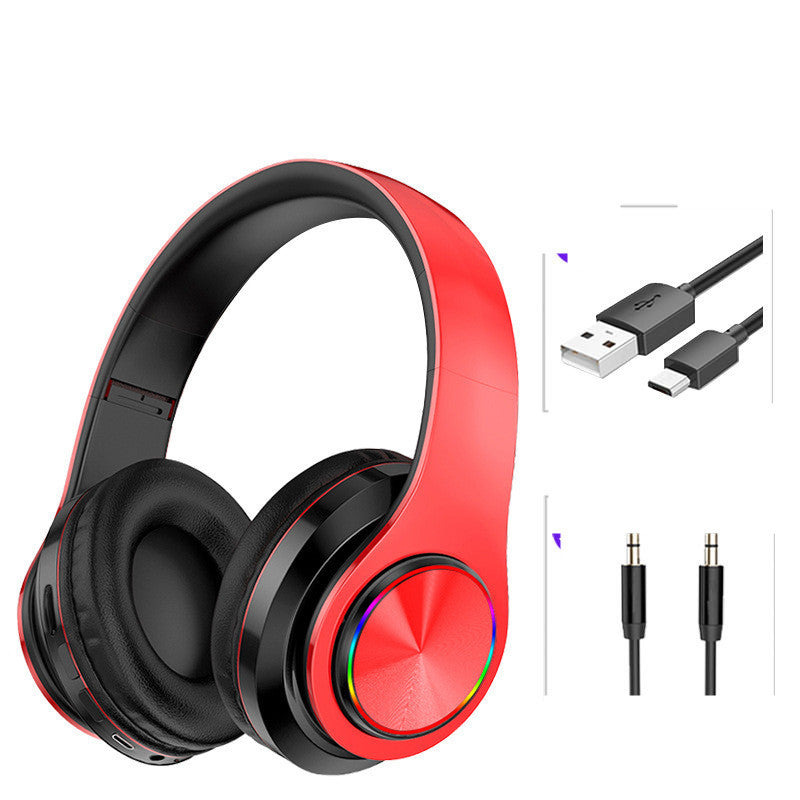 LED Wireless Bluetooth Gaming Headphones | Stereo Headset with Mic, TF Card & Colorful Breathing Lights