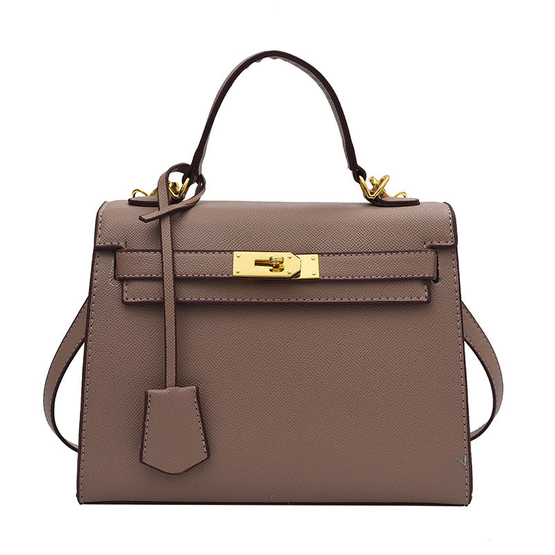 Women’s Solid Color PU Kelly Bag Candy Color Handbag, Crossbody Shoulder Bag, Fashion Tote Purse