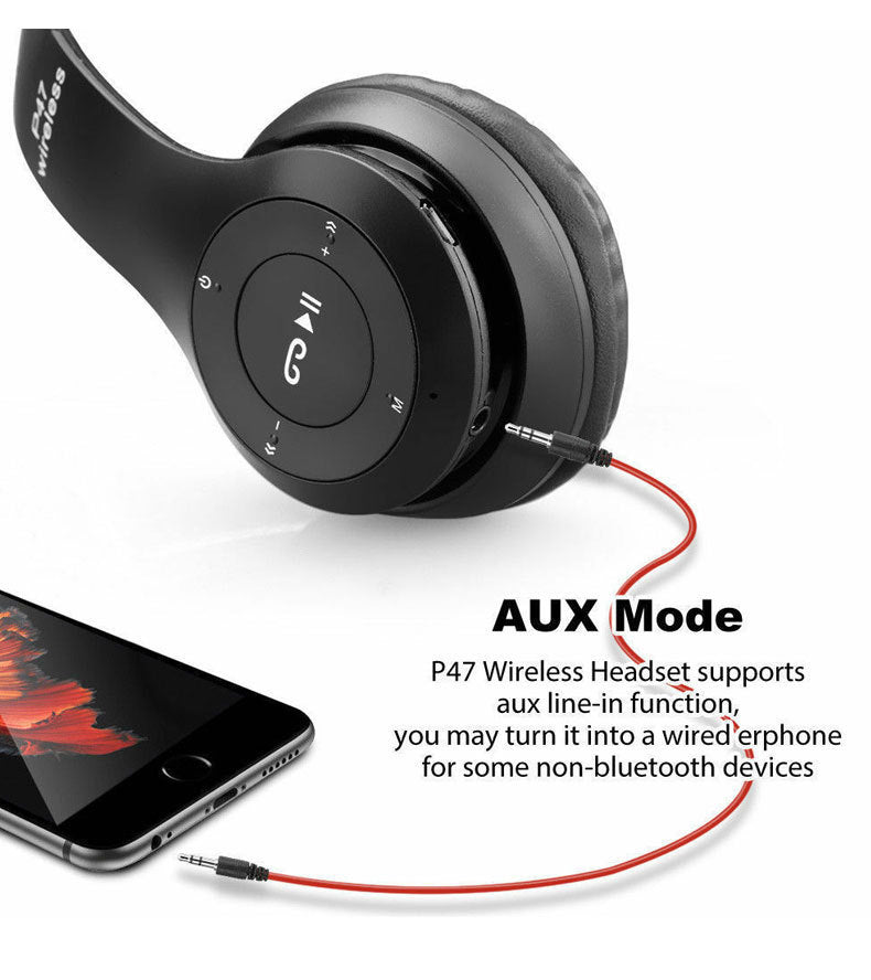 P47 Wireless Gaming Headset | Bluetooth Stereo Over-Ear Headphone
