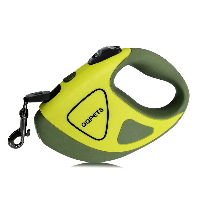 Retractable Dog Leash with LED Light – Automatic Pet Walking Rope for Night Safety