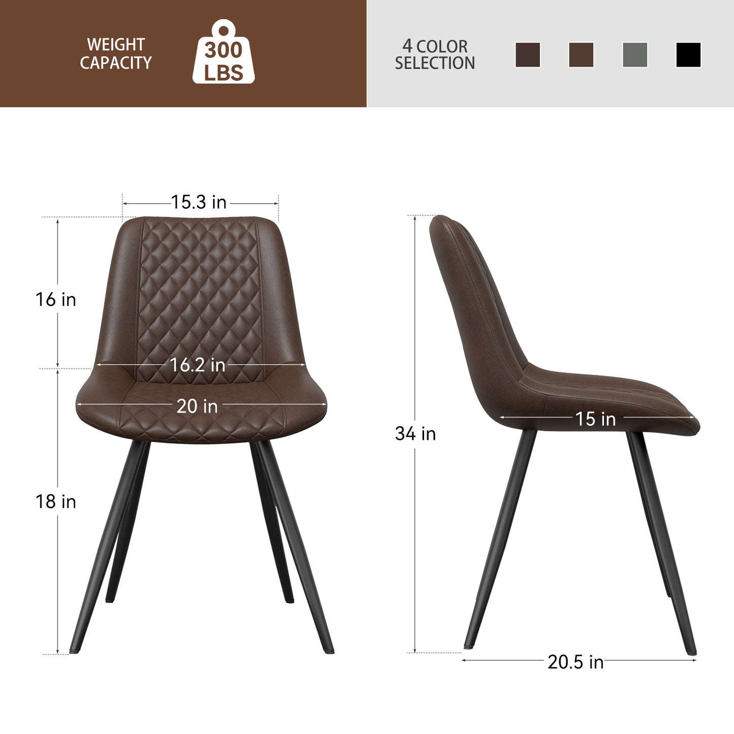 Luxury Dining Chair with PU Leather Upholstery – Elegant Home Furniture