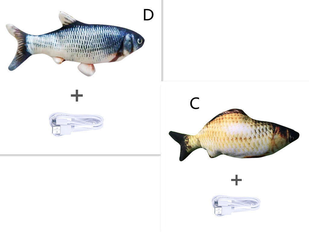 Electric Jumping Fish Simulation Toy for Cats Without Catnip