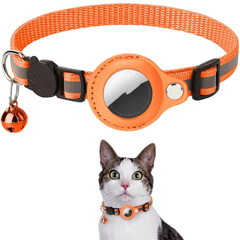 Waterproof Airtag Holder | Reflective Nylon Collar Case for Cats & Dogs