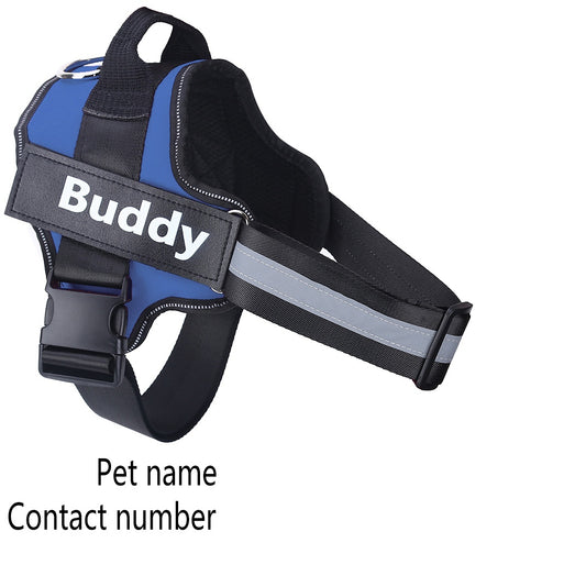 Personalized Dog Harness | Reflective, Adjustable, Breathable Vest with Custom Patch