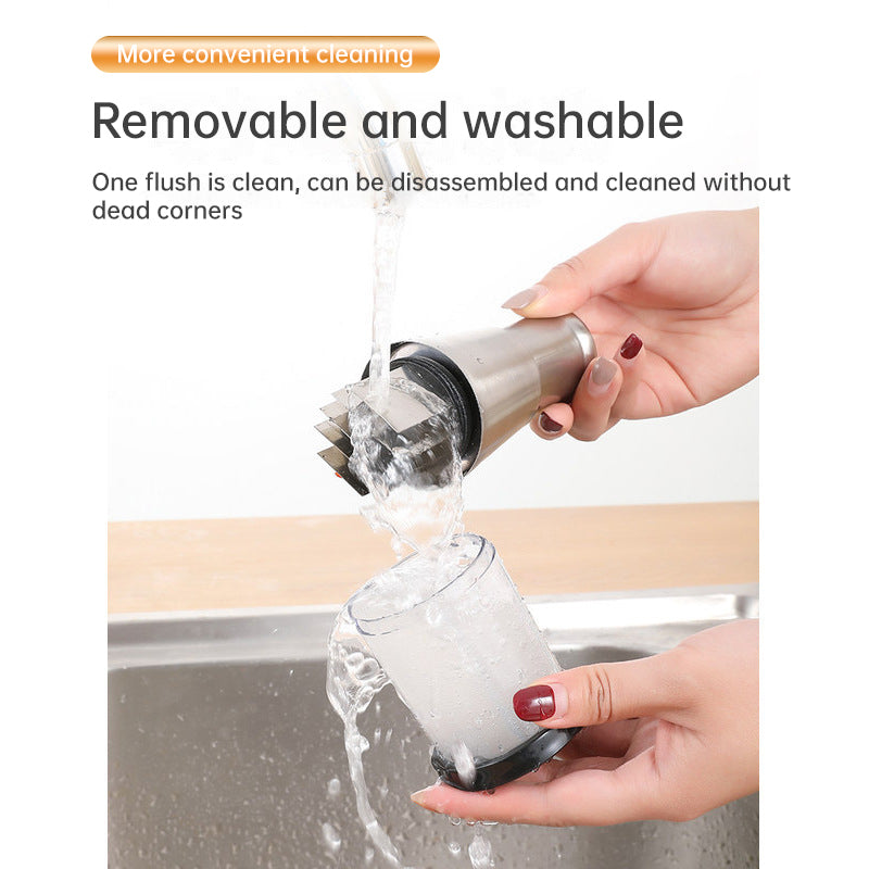 Stainless Steel Manual Garlic Pester & Cutter Multifunctional Kitchen Tool