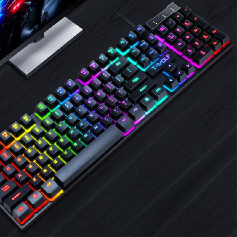 “Gaming USB Wired Keyboard | Luminous Floating Keys for PC”