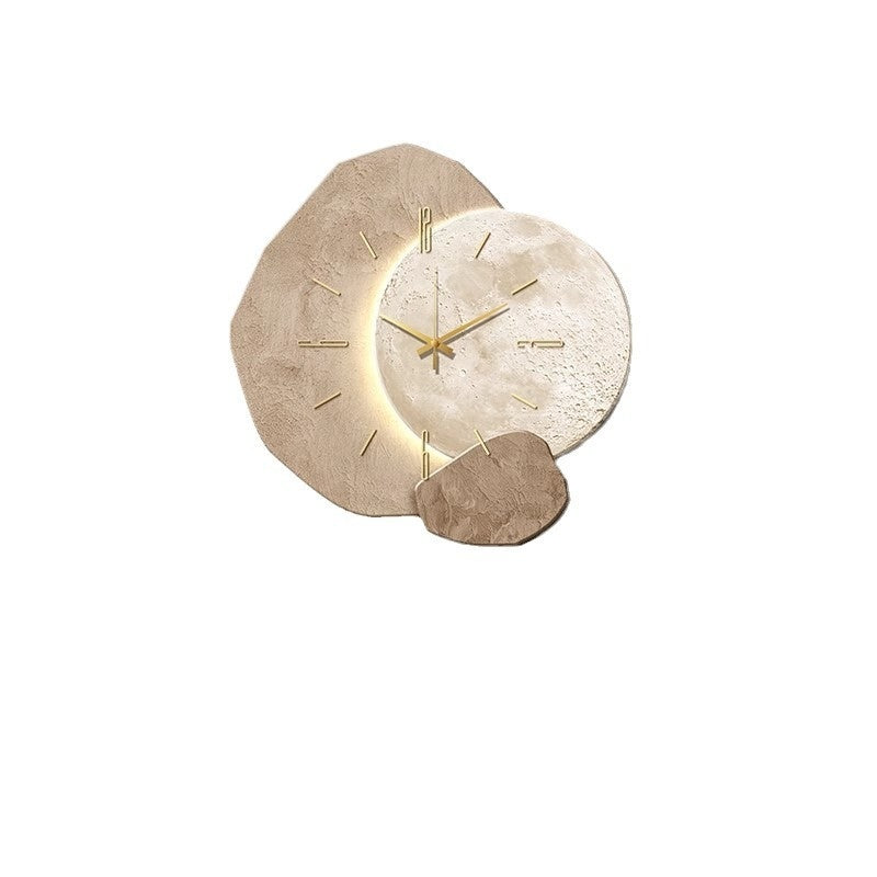 Luxury Lucky Stone Wall Clock, Elegant Living Room & Restaurant Style