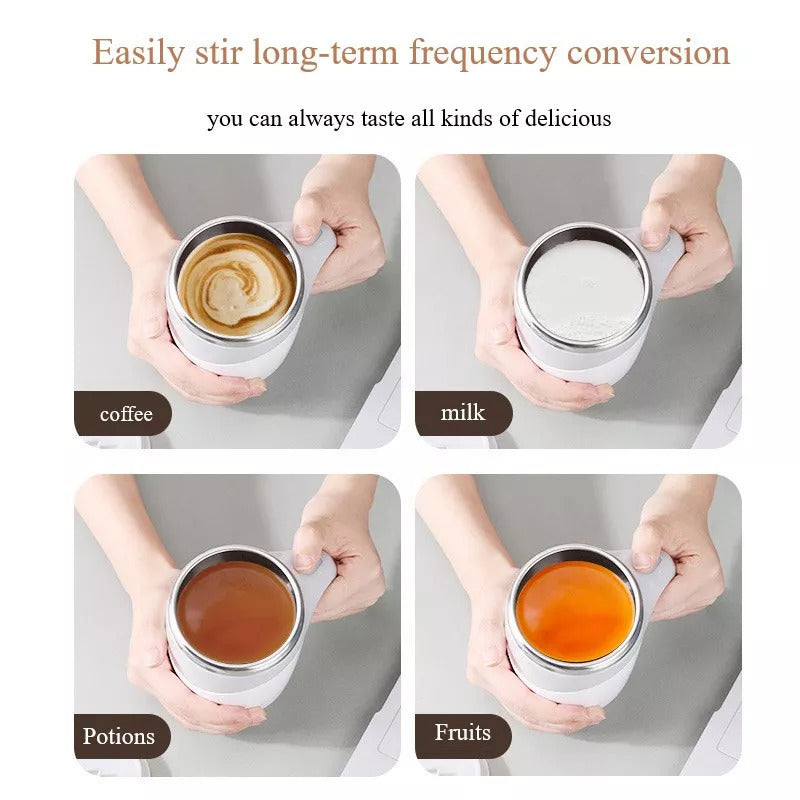 Rechargeable Automatic Magnetic Stirring Coffee Cup Self Stirring Mug for Milkshakes & Drinks