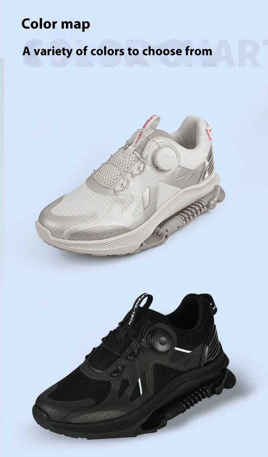 Black Tech Power Running Shoes, Lightweight & Marathon Ready