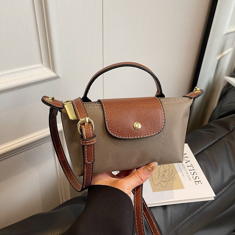 2025 Women’s Mini Dumpling Handbag High-End Nylon, Stylish Shoulder & Crossbody Phone Bag
