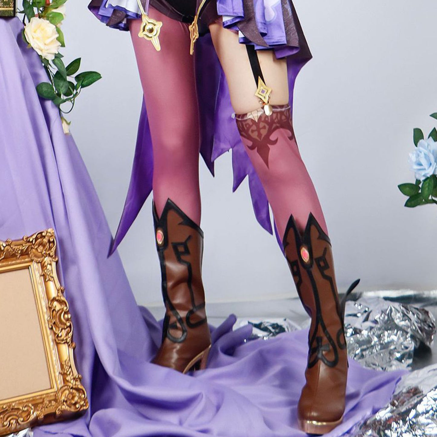 Genshin Impact Fischl Cosplay Guilty Breaking Imperial Daughter Matching Shoes