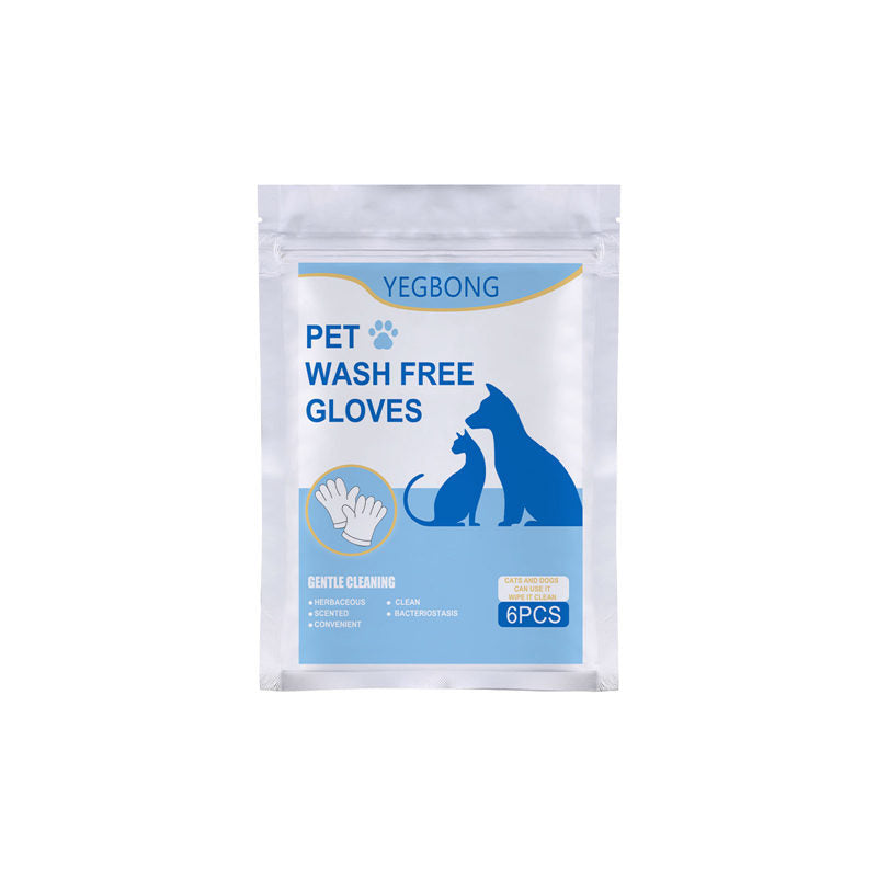 Pet Grooming Gloves No-Bath Cleaning Gloves for Cats & Dogs