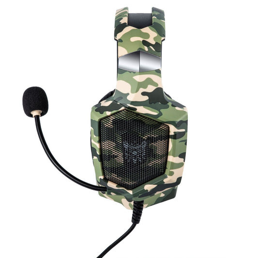 K8 Camouflage Gaming Headphones | Wired Stereo Headset with Mic for PC & Mobile