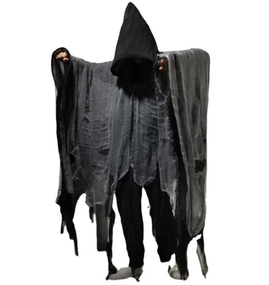 Halloween Skull Cloak – Zombie Cosplay Costume with Hooded Cape
