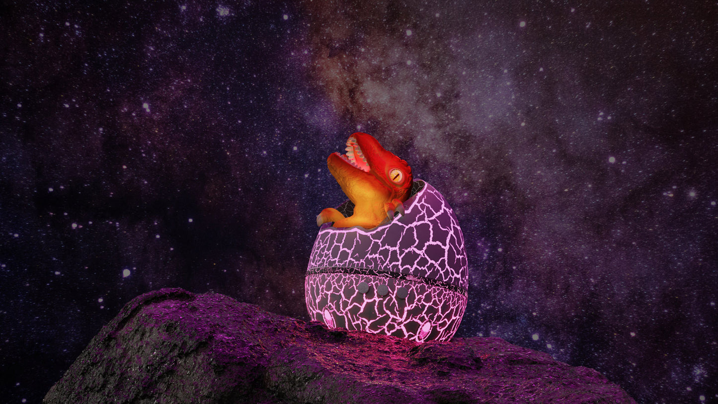 Dinosaur Egg Starry Sky Projection Lamp 3D Cracked LED Night Light