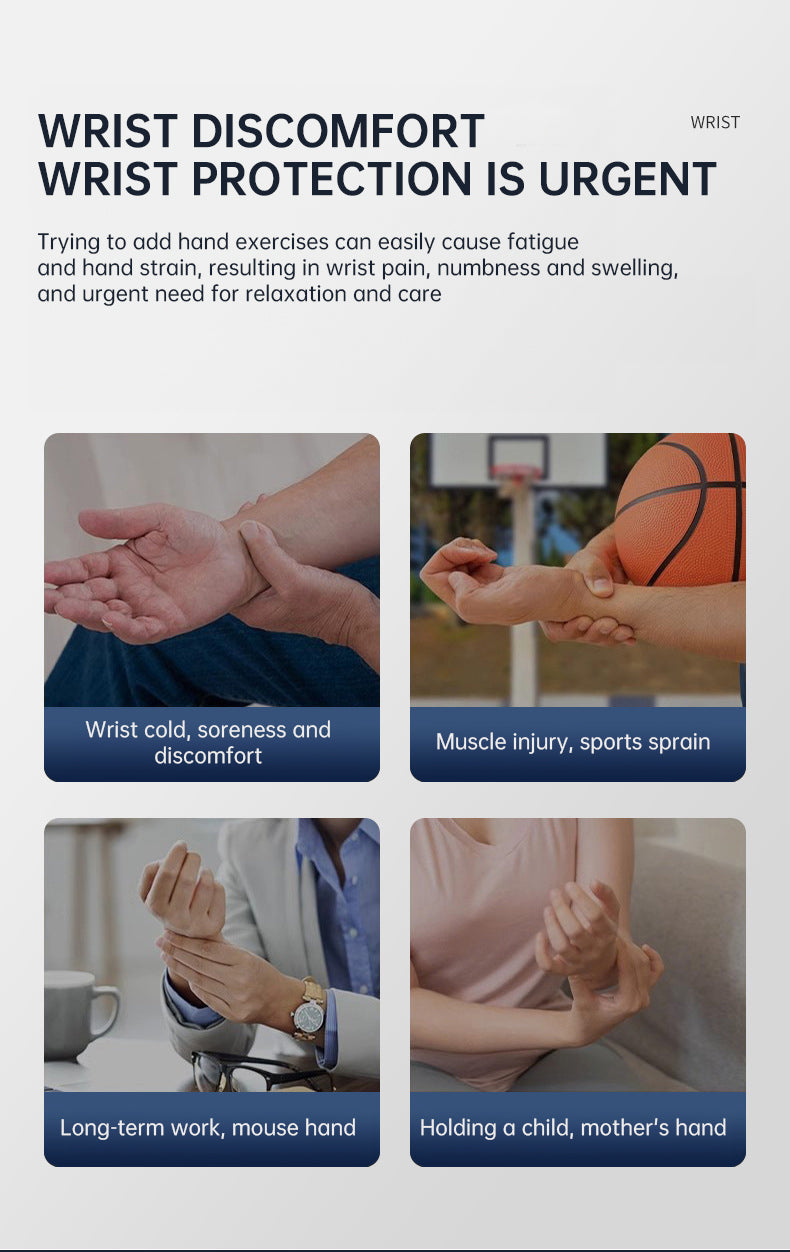 EMS Smart Tendon Sheath Wristband Hand Heating with Hot Compress & Massage Function