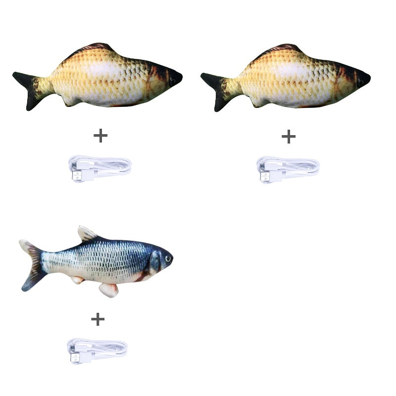 Electric Jumping Fish Simulation Toy for Cats Without Catnip