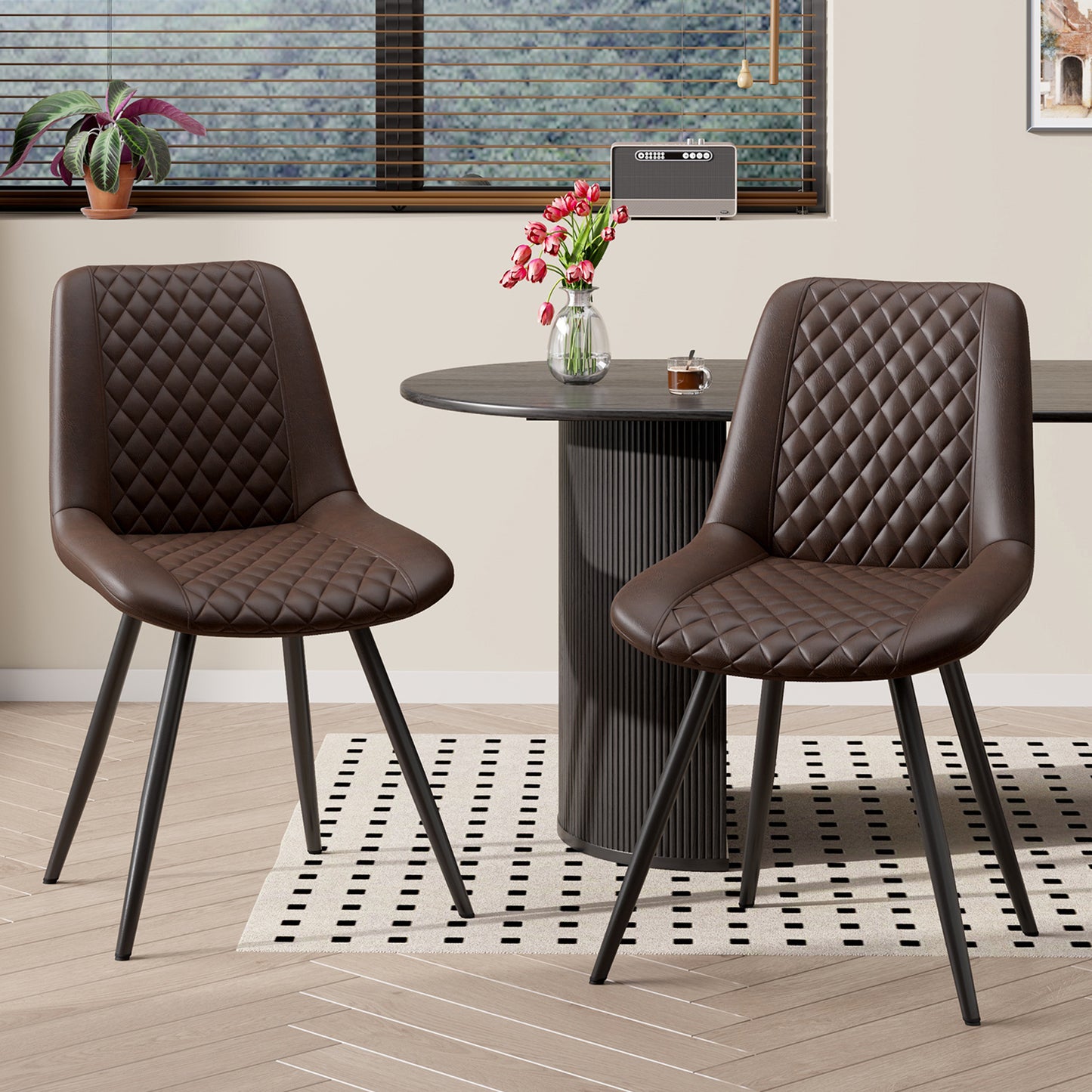 Luxury Dining Chair with PU Leather Upholstery – Elegant Home Furniture