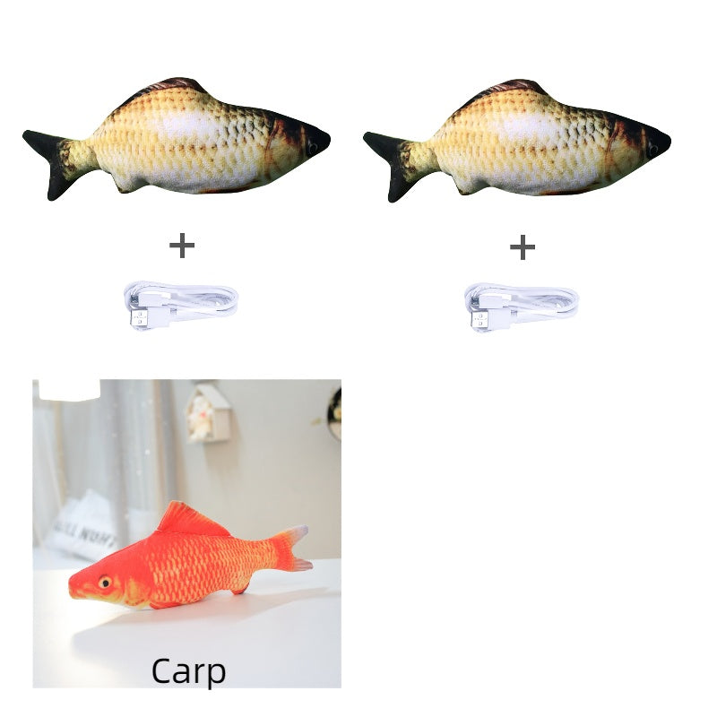 Electric Jumping Fish Simulation Toy for Cats Without Catnip