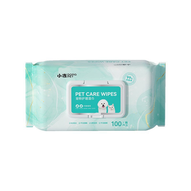 Pet Wet Wipes 100 Sheets for Cats and Dogs Eye Cleaning Tear Stain Wipes Extra Large and Thick Cat and Dog Supplies