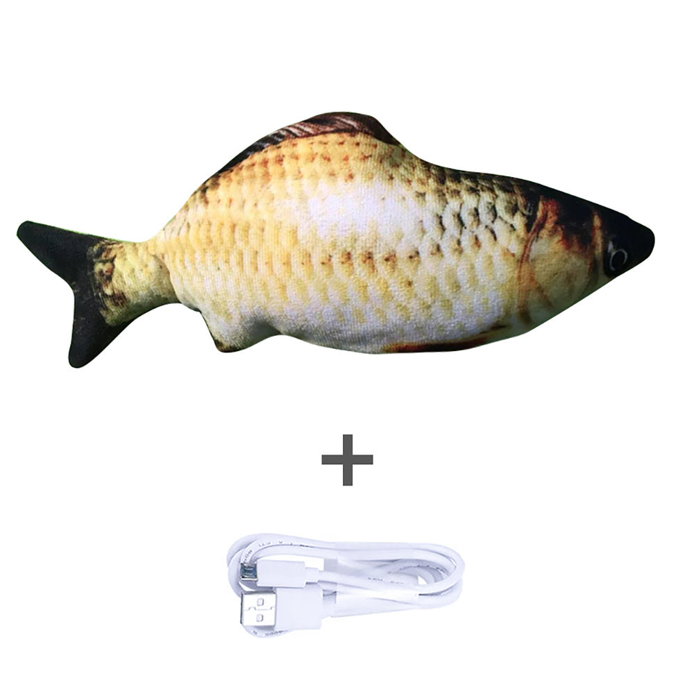 Electric Jumping Fish Simulation Toy for Cats Without Catnip