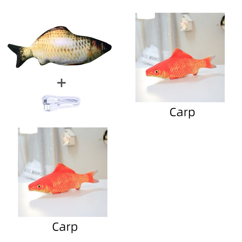 Electric Jumping Fish Simulation Toy for Cats Without Catnip
