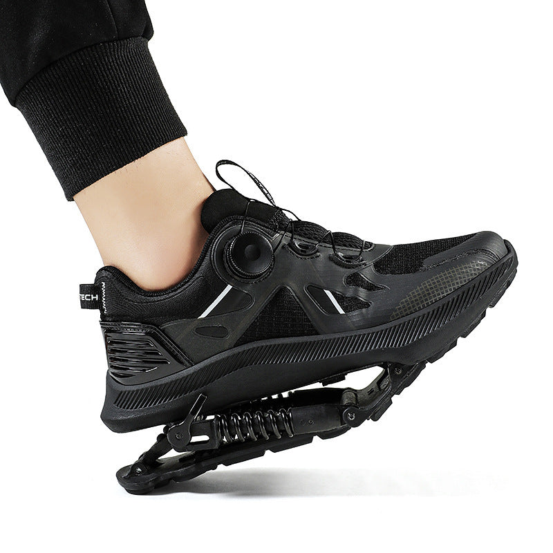 Black Tech Power Running Shoes, Lightweight & Marathon Ready