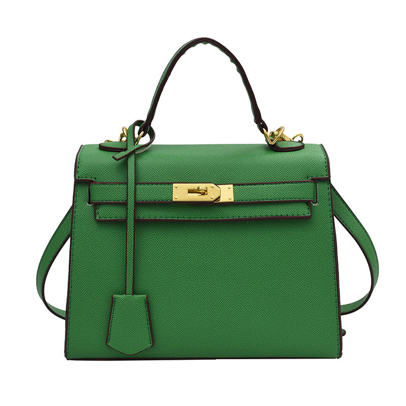 Women’s Solid Color PU Kelly Bag Candy Color Handbag, Crossbody Shoulder Bag, Fashion Tote Purse
