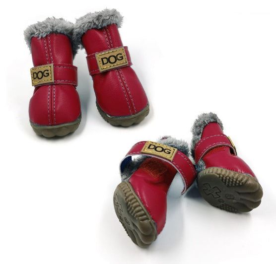 Dog Snow Boots Warm Winter Shoes for Small Dogs & Puppies (Anti-Slip)