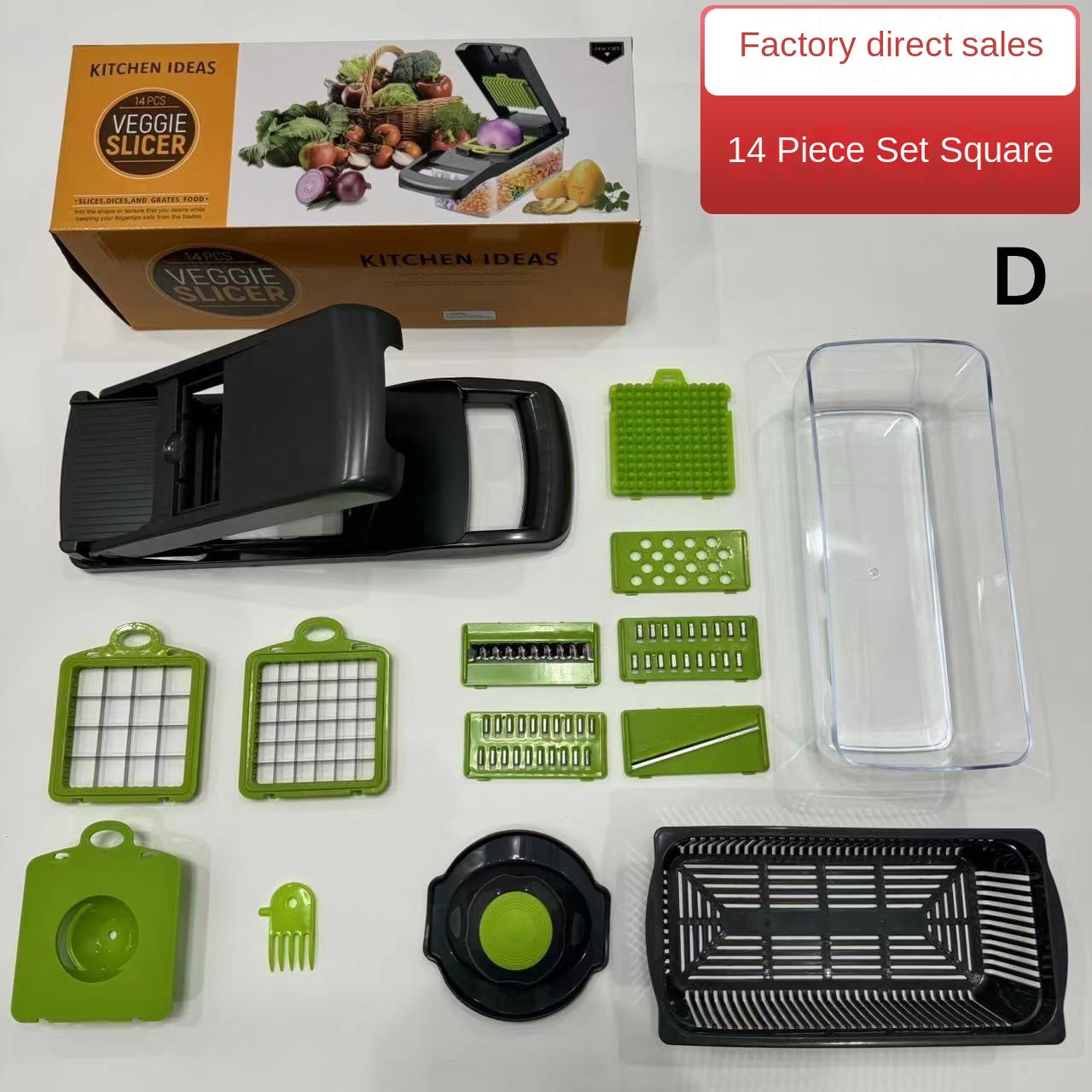 Multifunctional Vegetable Chopper Kitchen Dicer, Grater & Shredder Set