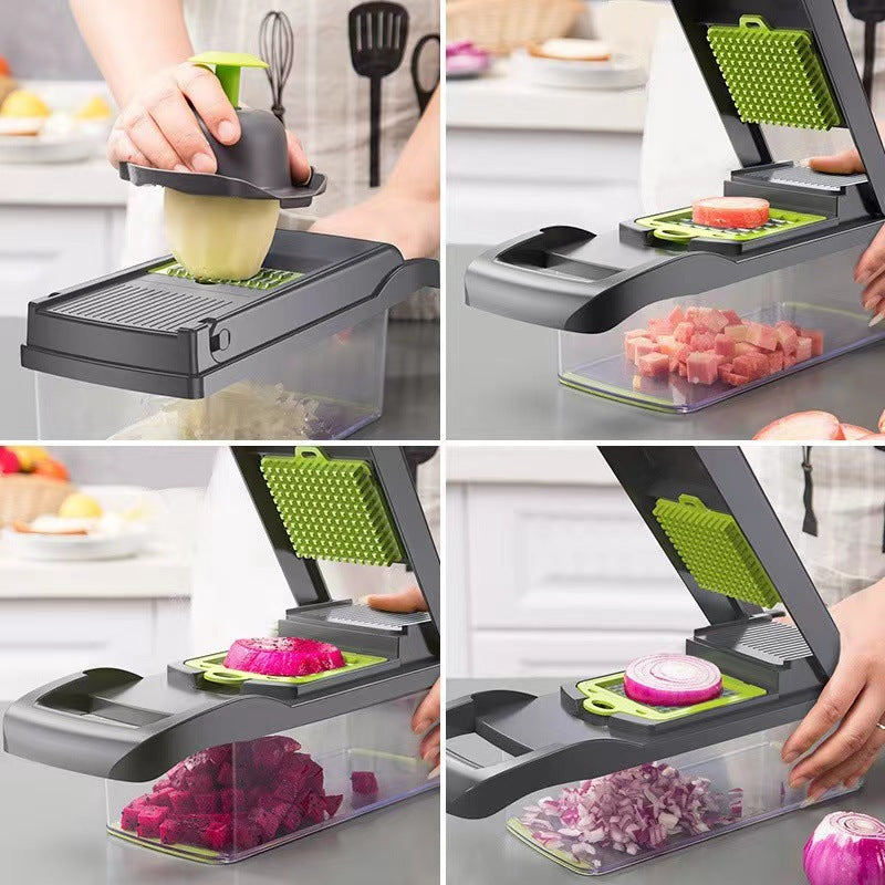 Multifunctional Vegetable Chopper Kitchen Dicer, Grater & Shredder Set