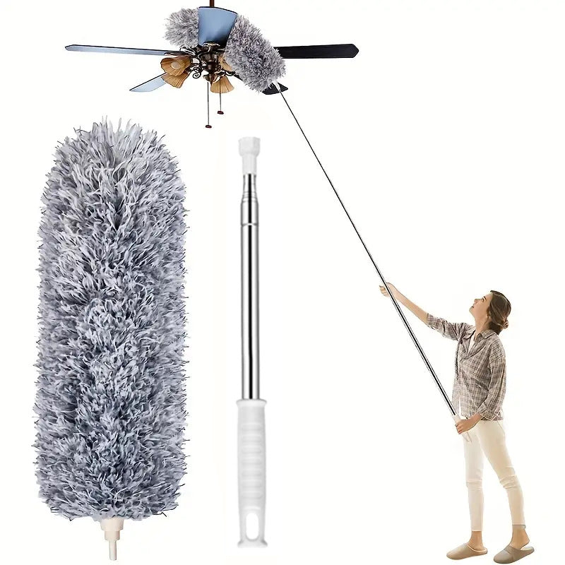 Duster for Home Dusting and Ceiling Cleaning with Extendable Handle