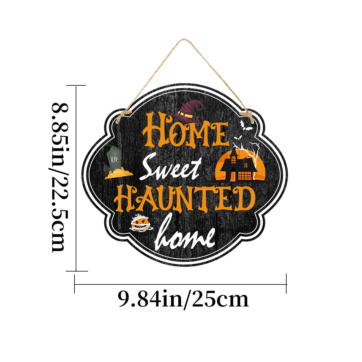 Imitation Wooden Doorplate – Haunted House Halloween Horror Decoration