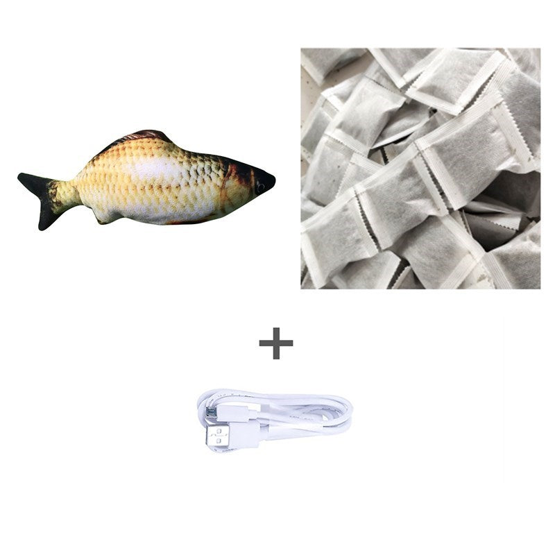 Electric Jumping Fish Simulation Toy for Cats Without Catnip