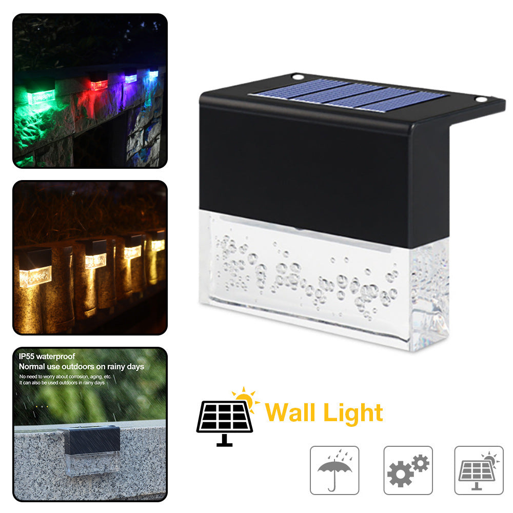Waterproof RGB LED Solar Step & Fence Light Outdoor Garden Lighting