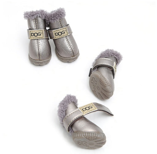 Dog Snow Boots Warm Winter Shoes for Small Dogs & Puppies (Anti-Slip)
