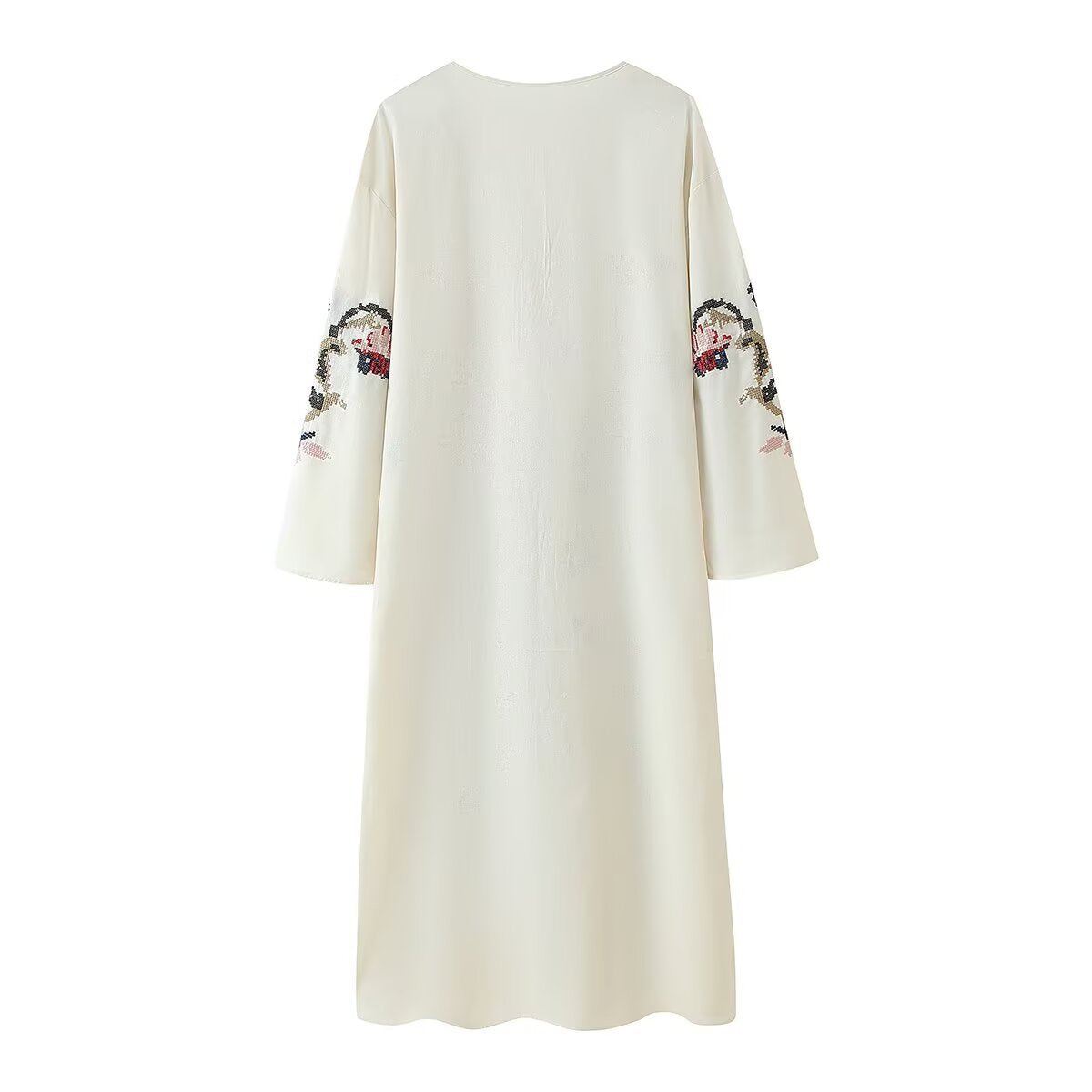 Women's Floral Embroidery Dress Elegant Summer Wear