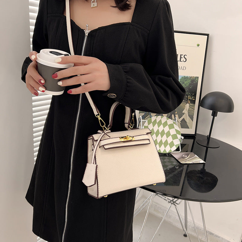Women’s Solid Color PU Kelly Bag Candy Color Handbag, Crossbody Shoulder Bag, Fashion Tote Purse