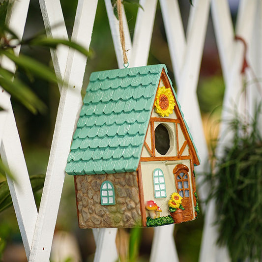 Courtyard Garden Outdoor Bird House, Small Decorative Bird Home