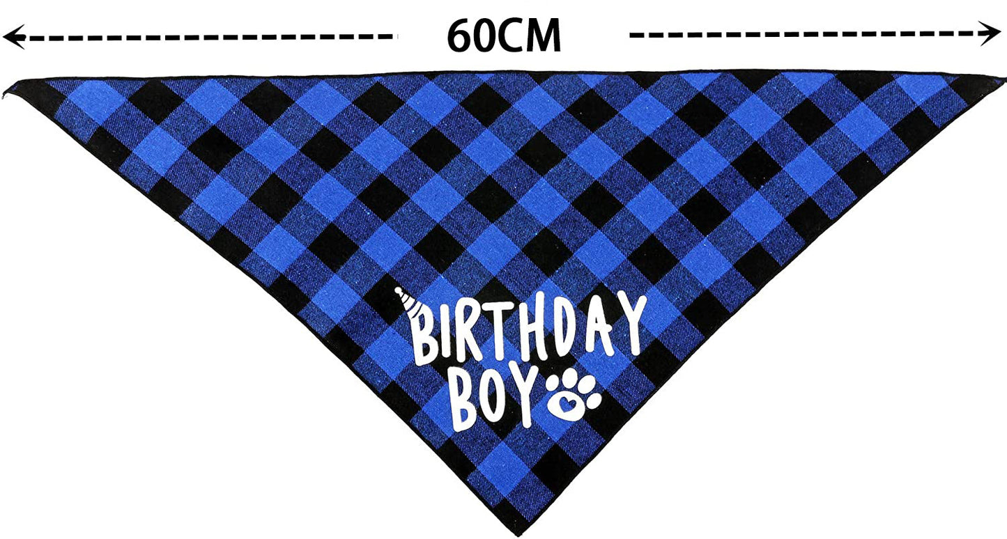 Pet Birthday Set Triangle Scarf & Hat for Dogs, Party Decoration & Outdoor Styling Creative