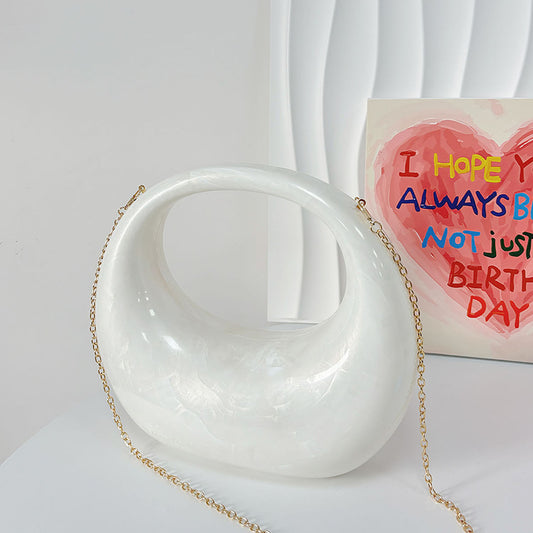 Handbag Stone Patterned Banquet Bag Simple & Large Capacity