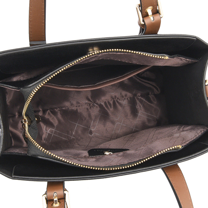 Elegant Oil Wax Cowhide Leather Handbag Women’s Daily Commuter Purse